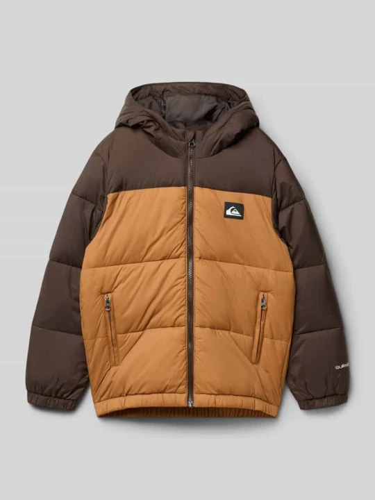 Zdjęcie produktu Kurtka pikowana o ktoju regular fit z aplikacją z logo model ‘Cold Days’ Quiksilver Czekoladowy