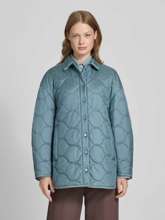 Zdjęcie produktu Kurtka pikowana o luźnym kroju z dodatkiem jedwabiu model ‘ZANTE’ MM By Max Mara Jasnoniebieski