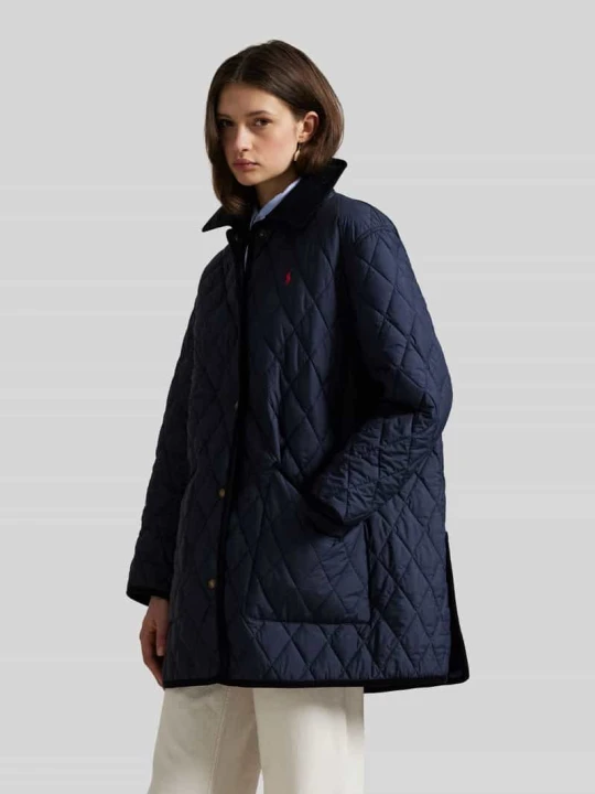 Zdjęcie produktu Kurtka pikowana o luźnym kroju z wyhaftowanym logo Polo Ralph Lauren Granatowy