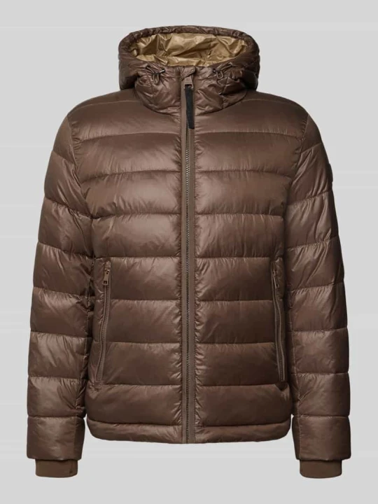 Zdjęcie produktu kurtka pikowana w kroju regular fit z mankietami typu storm model 'BAVENO' Strellson Ciemnobrązowy