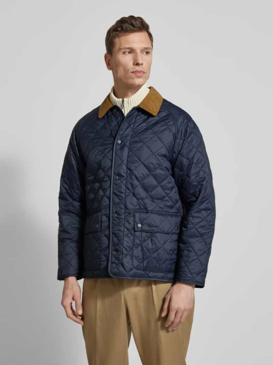 Zdjęcie produktu Kurtka pikowana w kroju regular fit z zamkiem błyskawicznym dwustronnym Model 'CITY BEDALE' Barbour Granatowy