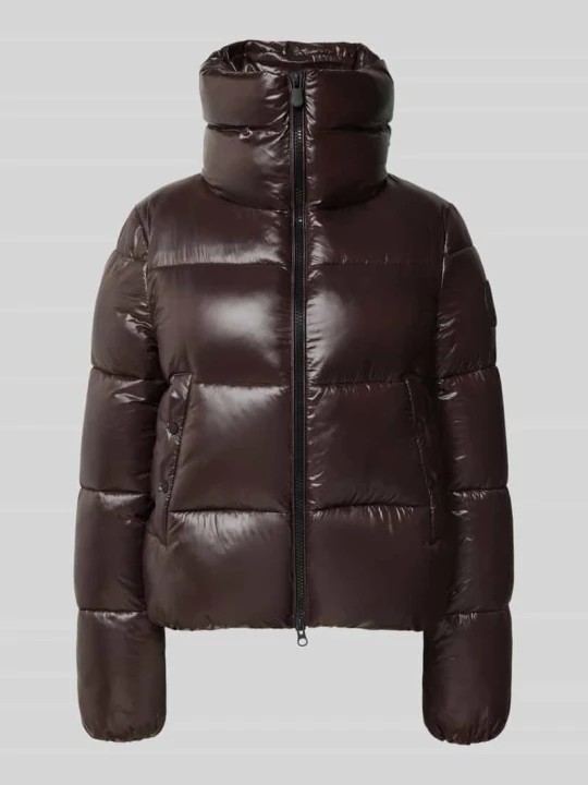 Zdjęcie produktu kurtka pikowana w kroju regular fit ze stójką model 'Isla' Save The Duck Ciemnobrązowy
