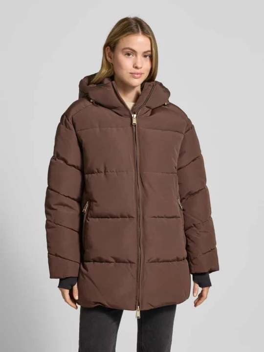 Zdjęcie produktu Kurtka w stylu puffer z zamkiem błyskawicznym dwustronnym WITHBLACK Ciemnobrązowy