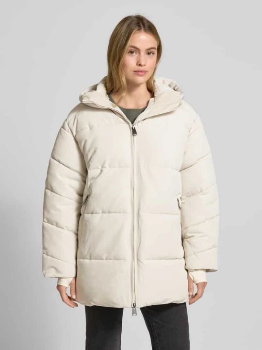 Zdjęcie produktu Kurtka w stylu puffer z zamkiem błyskawicznym dwustronnym WITHBLACK Złamany biały