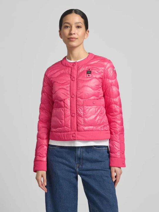 Zdjęcie produktu kurtka pikowana z detal z logo model 'HADLEY' Blauer Usa Mocnoróżowy