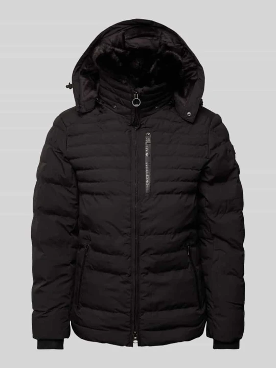 Zdjęcie produktu Kurtka pikowana z detalami z logo model ‘POLAR’ Wellensteyn Czarny