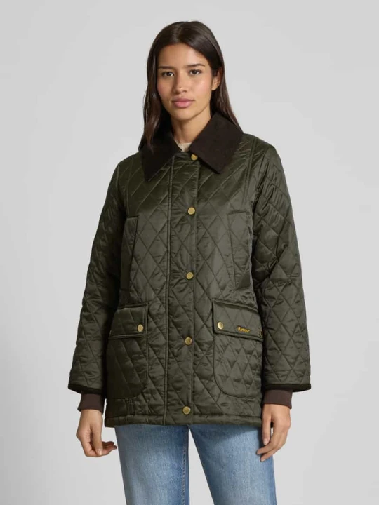 Zdjęcie produktu Kurtka pikowana z dodatkowymi mankietami model ‘BEADNELL’ Barbour Oliwkowy