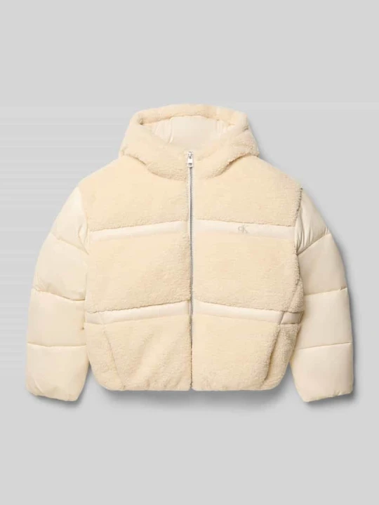Zdjęcie produktu Kurtka pikowana z futerkiem Calvin Klein Jeans Écru