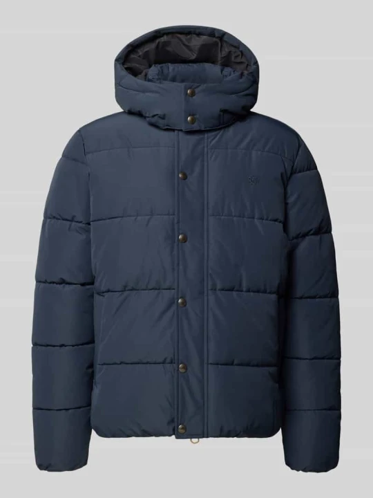 Zdjęcie produktu Kurtka pikowana z kapturem i zamkiem błyskawicznym Superdry Ciemnoniebieski melanż