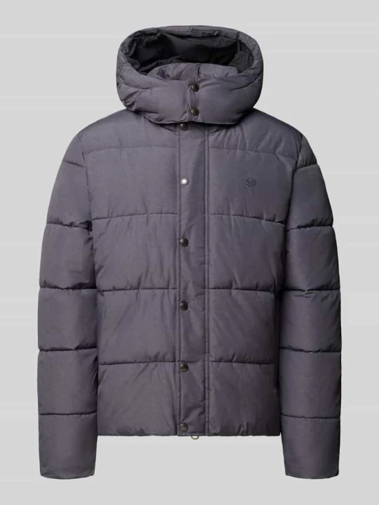 Zdjęcie produktu Kurtka pikowana z kapturem i zamkiem błyskawicznym Superdry Ciemnoszary melanż