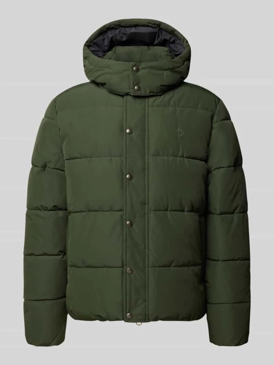 Zdjęcie produktu Kurtka pikowana z kapturem i zamkiem błyskawicznym Superdry Oliwkowy