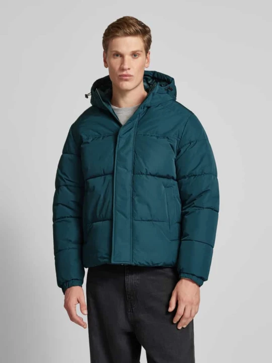 Zdjęcie produktu Kurtka pikowana z kapturem model ‘BRADLEY’ Jack&Jones Petrol
