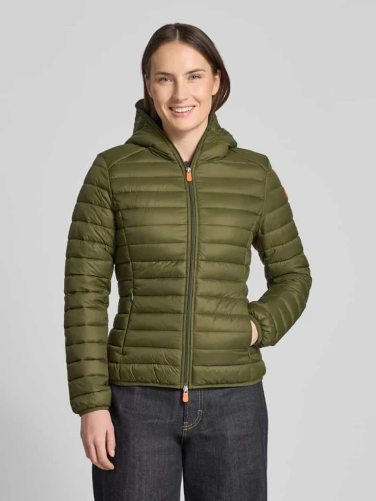 Zdjęcie produktu Kurtka pikowana z kapturem model 'DAISY' Save The Duck Oliwkowy