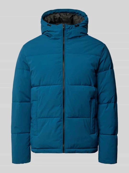Zdjęcie produktu Kurtka pikowana z kapturem model 'GALAXY' Jack&Jones Błękitny