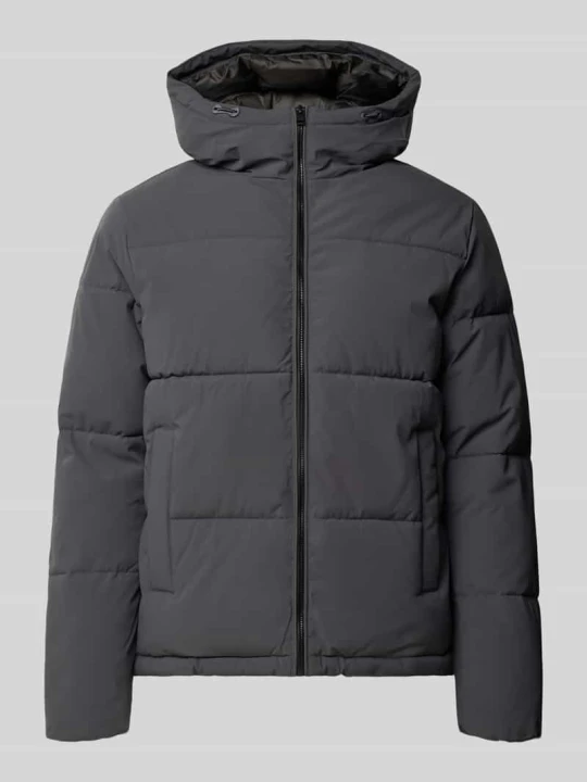Zdjęcie produktu Kurtka pikowana z kapturem model 'GALAXY' Jack&Jones Grafitowy