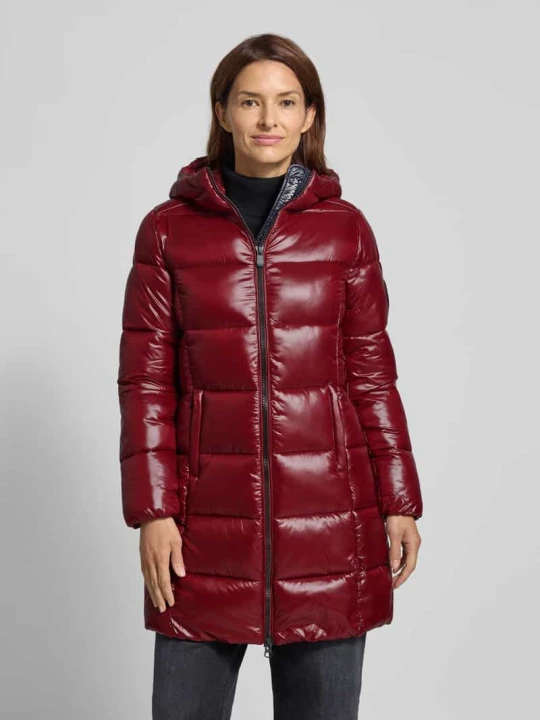 Zdjęcie produktu Kurtka pikowana z kapturem model ‘INES’ Save The Duck Bordowy