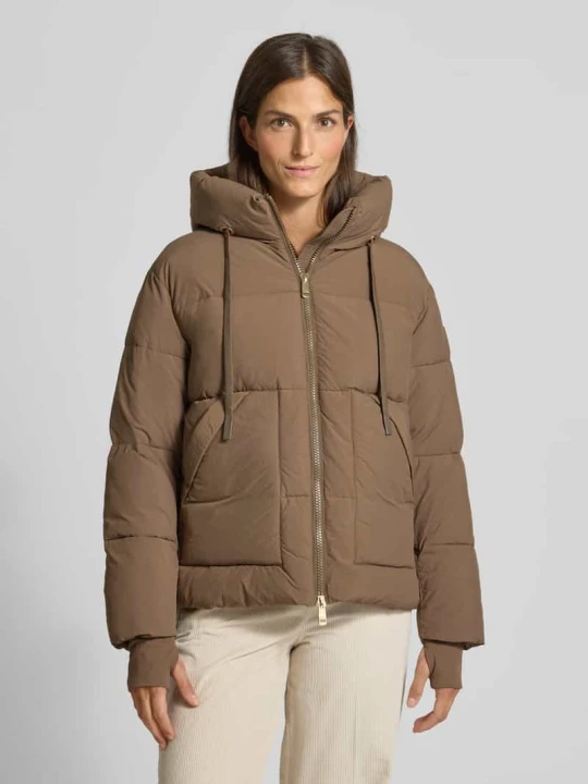 Zdjęcie produktu Kurtka pikowana z kapturem model ‘Ollie’ MOS MOSH Czekoladowy