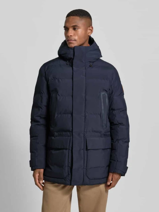 Zdjęcie produktu Kurtka pikowana z kapturem model ‘QUINLAN’ Save The Duck Granatowy