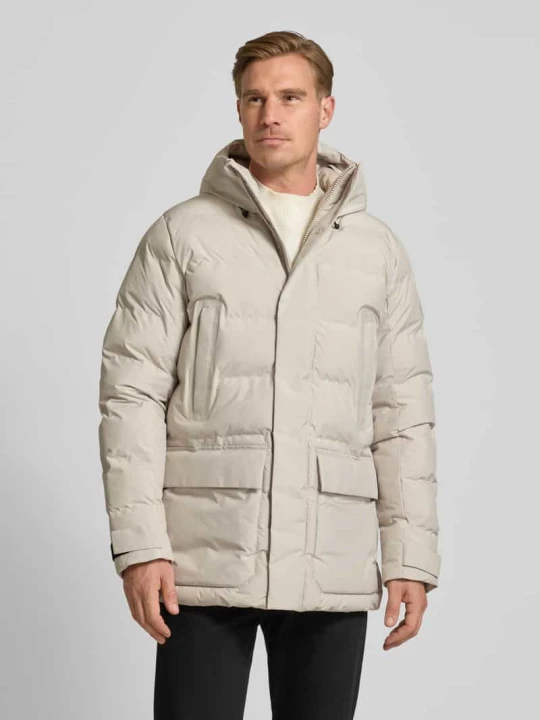 Zdjęcie produktu Kurtka pikowana z kapturem model ‘QUINLAN’ Save The Duck Piaskowy