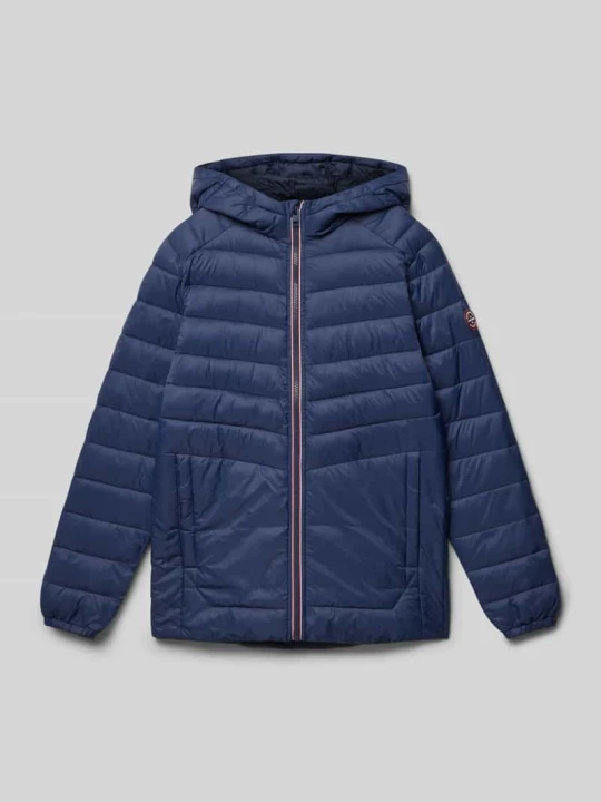 Zdjęcie produktu Kurtka pikowana z kapturem model 'SPRINT' Jack&Jones Granatowy