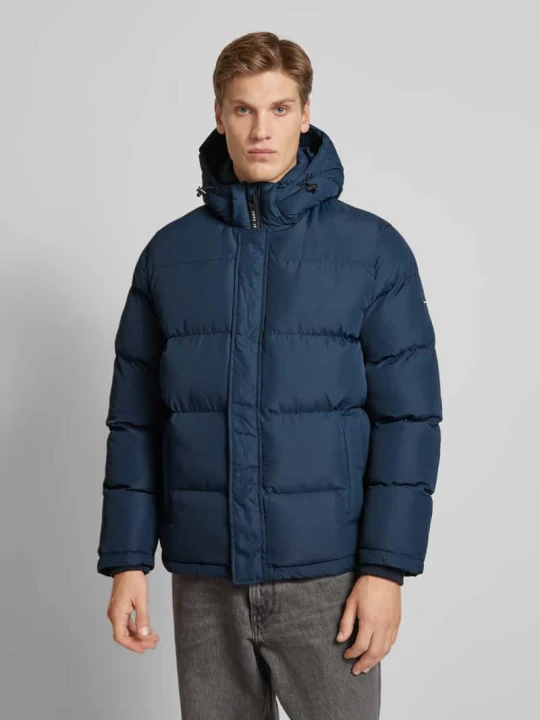 Zdjęcie produktu Kurtka pikowana z kapturem model ‘Tobias’ Pepe Jeans Granatowy