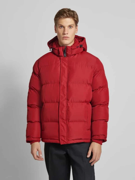 Zdjęcie produktu Kurtka pikowana z kapturem model ‘Tobias’ Pepe Jeans Czerwony