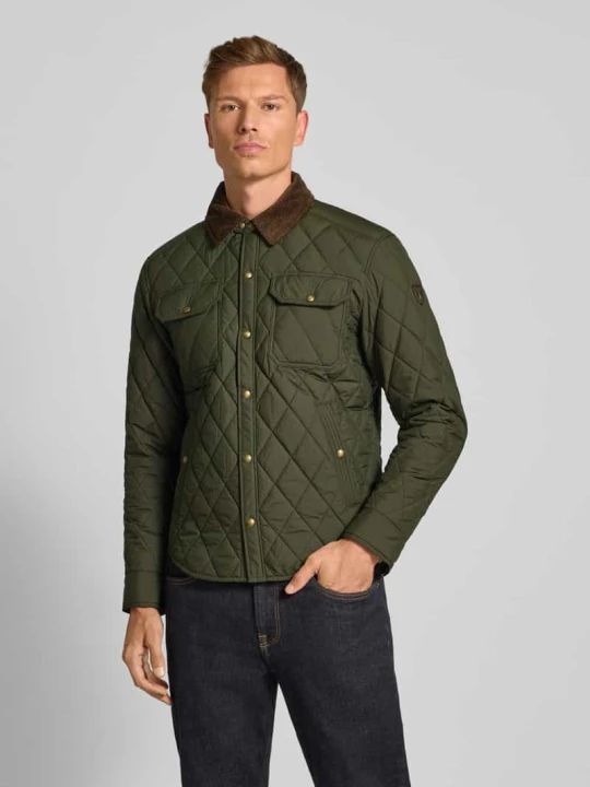 Zdjęcie produktu Kurtka pikowana z kieszeniami na piersi Polo Ralph Lauren Oliwkowy