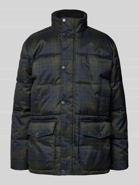 Zdjęcie produktu Kurtka pikowana z kieszeniami z patkami Barbour Granatowy
