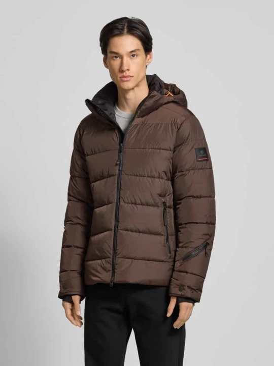Zdjęcie produktu Kurtka w stylu puffer z kieszeniami zapinanymi na zamek błyskawiczny model 'LUKA2' FIRE + ICE Ciemnobrązowy