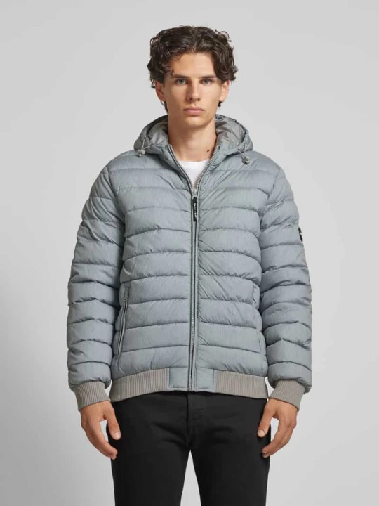 Zdjęcie produktu Kurtka pikowana z kieszeniami zapinanymi na zamek błyskawiczny model ‘Tomek’ Pepe Jeans Ciemnoszary