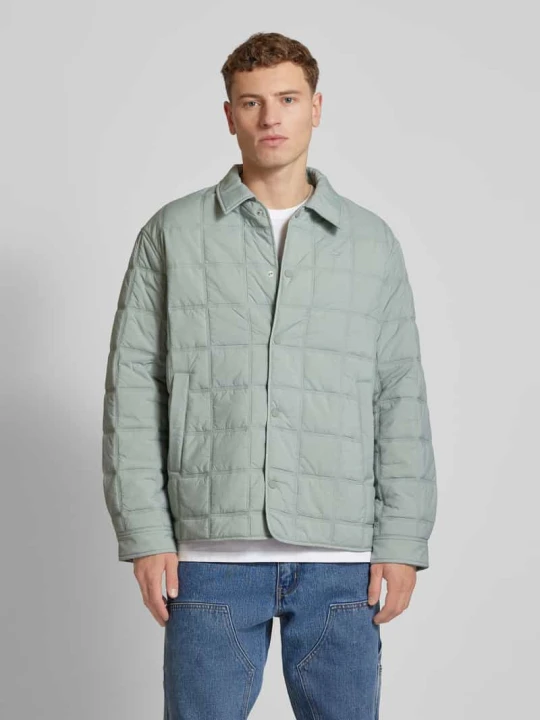 Zdjęcie produktu Kurtka pikowana z listwą z zatrzaskami Calvin Klein Jeans Kamienny