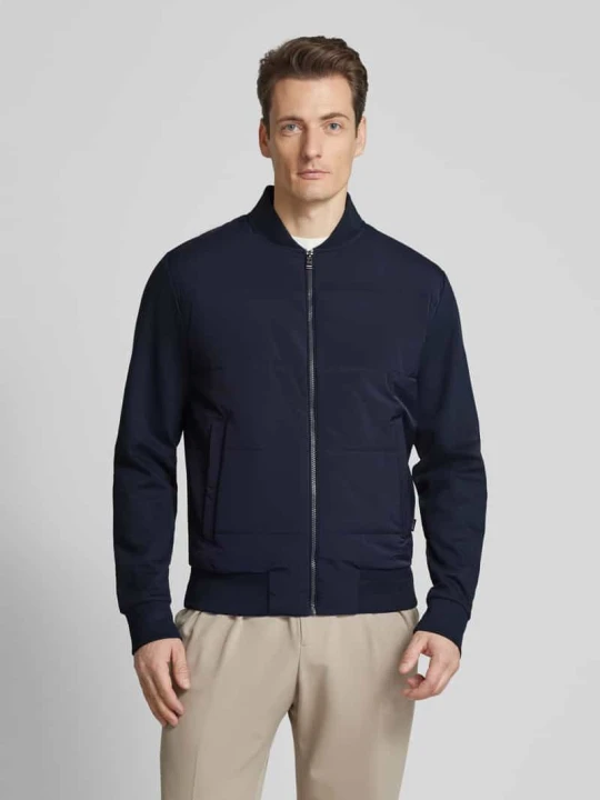 Zdjęcie produktu Bluzon z nadrukiem z logo model „Skiles” Boss Granatowy