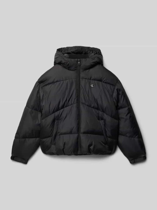 Zdjęcie produktu Kurtka pikowana z naszywką z logo Calvin Klein Jeans Czarny
