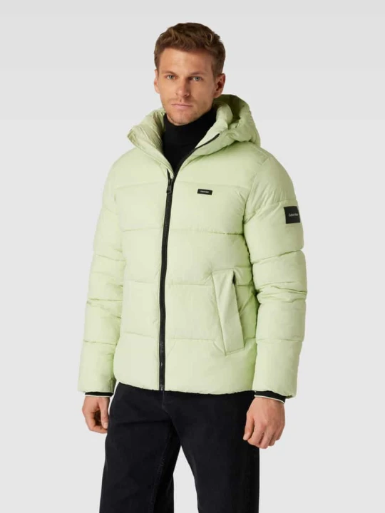 Zdjęcie produktu Kurtka pikowana z naszywką z logo Calvin Klein Neonowy zielony