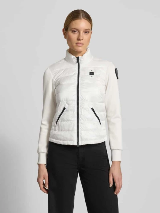 Zdjęcie produktu kurtka pikowana z naszywkami z logo model 'HASKEL' Blauer Usa Biały