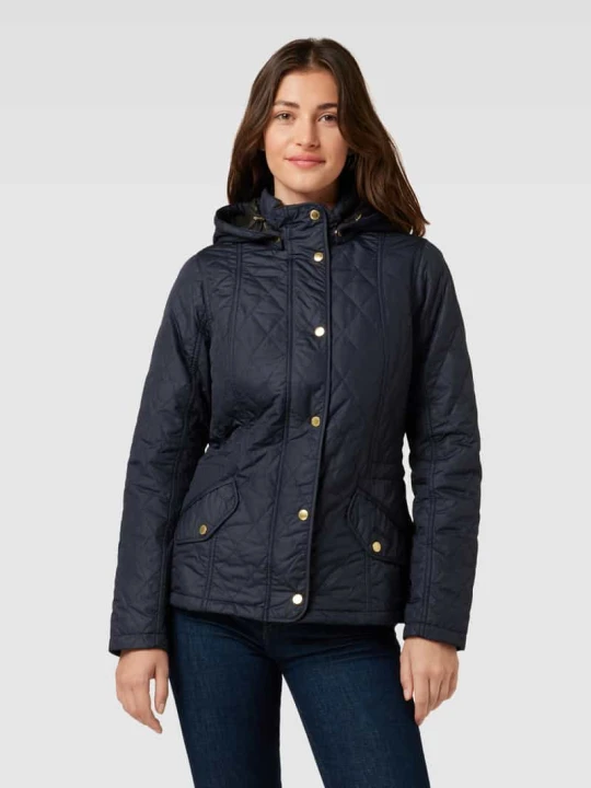 Zdjęcie produktu Kurtka pikowana z odpinanym kapturem model ‘MILLFIRE’ Barbour Granatowy