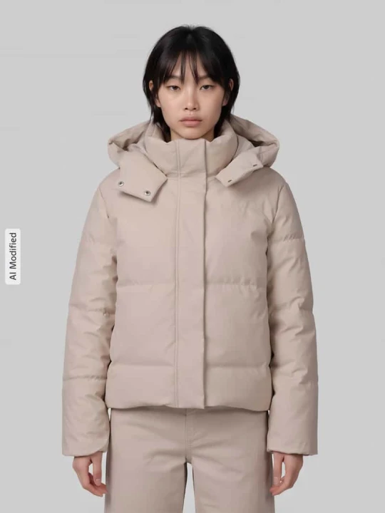 Zdjęcie produktu Kurtka pikowana z odpinanym kapturem Vero Moda Beżowy
