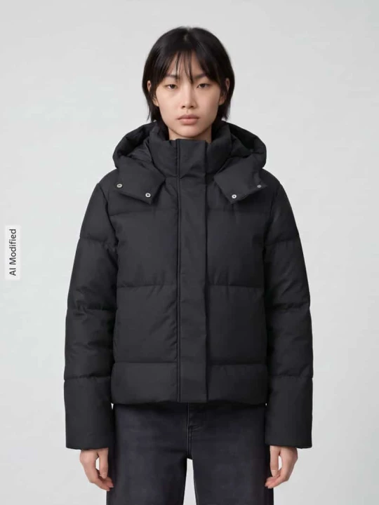 Zdjęcie produktu Kurtka pikowana z odpinanym kapturem Vero Moda Czarny