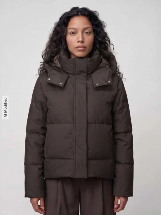Zdjęcie produktu Kurtka pikowana z odpinanym kapturem Vero Moda Czekoladowy