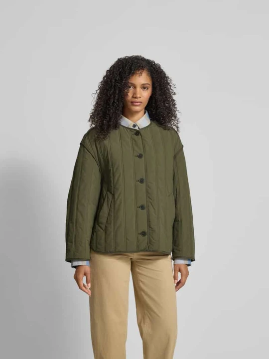 Zdjęcie produktu Kurtka pikowana z okrągłym dekoltem Closed Khaki