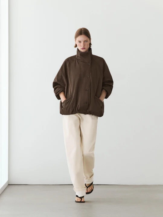 Zdjęcie produktu Kurtka Pikowana Z Ozdobnymi Kieszeniami - Szarobrązowy - Massimo Dutti - Female