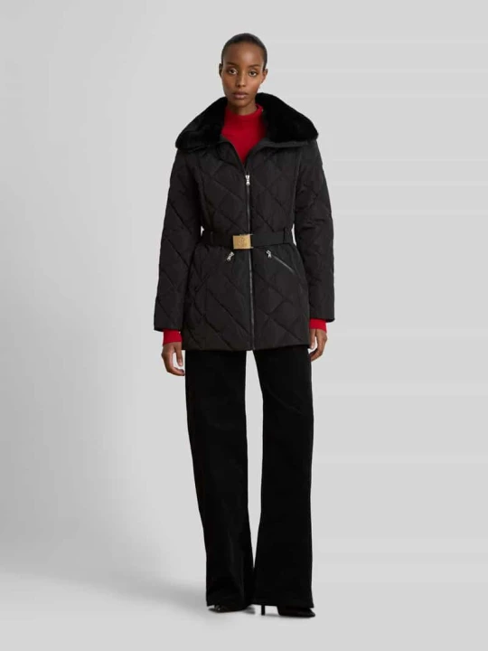 Zdjęcie produktu Kurtka pikowana z paskiem w talii Lauren Ralph Lauren Czarny
