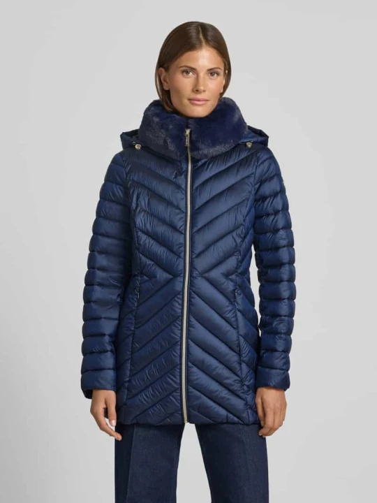 Zdjęcie produktu Kurtka pikowana z pikowaniem i kapturem Michael Kors Ciemnoniebieski