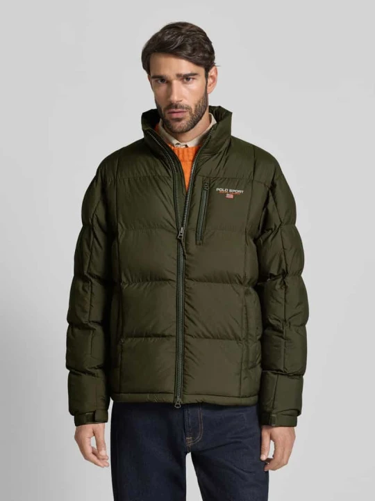 Zdjęcie produktu Kurtka pikowana z wyhaftowanym logo Polo Ralph Lauren Oliwkowy