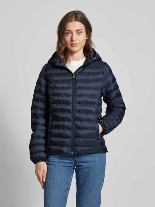 Zdjęcie produktu Kurtka pikowana z wyhaftowanym logo Tommy Hilfiger Granatowy