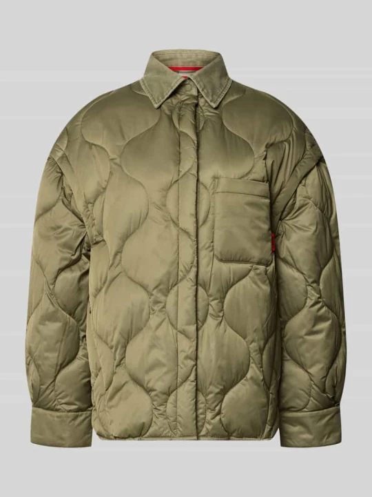 Zdjęcie produktu Kurtka pikowana z wykładanym kołnierzem model 'MCOGIUGNIO' MAX&Co. Khaki