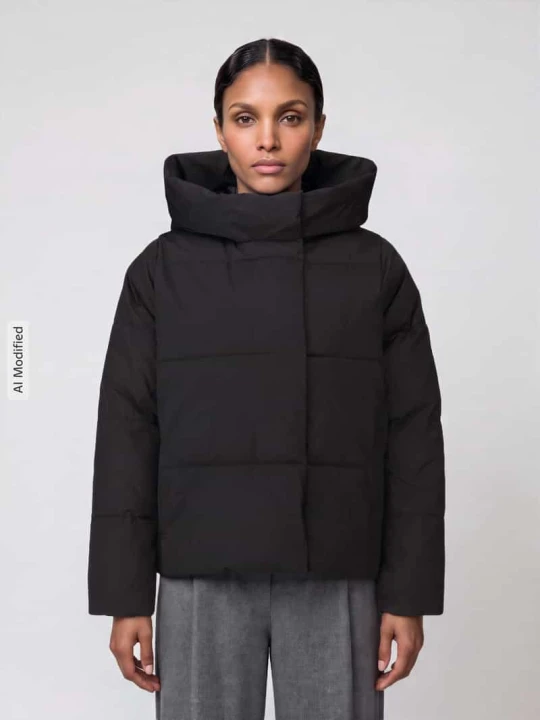 Zdjęcie produktu Kurtka pikowana z wysokim kapturem model 'STELLA' Vero Moda Czarny