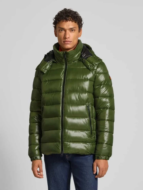 Zdjęcie produktu Kurtka pikowana z dwukierunkowym zamkiem model 'FLORIAN' Save The Duck Oliwkowy