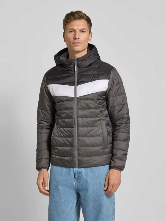Zdjęcie produktu Kurtka pikowana z zamkiem błyskawicznym Jack&Jones Średnioszary