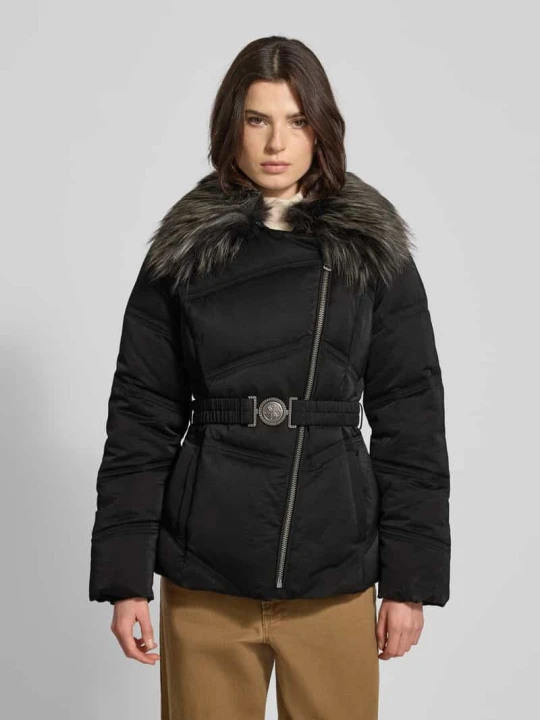 Zdjęcie produktu Kurtka pikowana z zapięciem na zamek błyskawiczny model ‘ALIENOR’ Guess Czarny